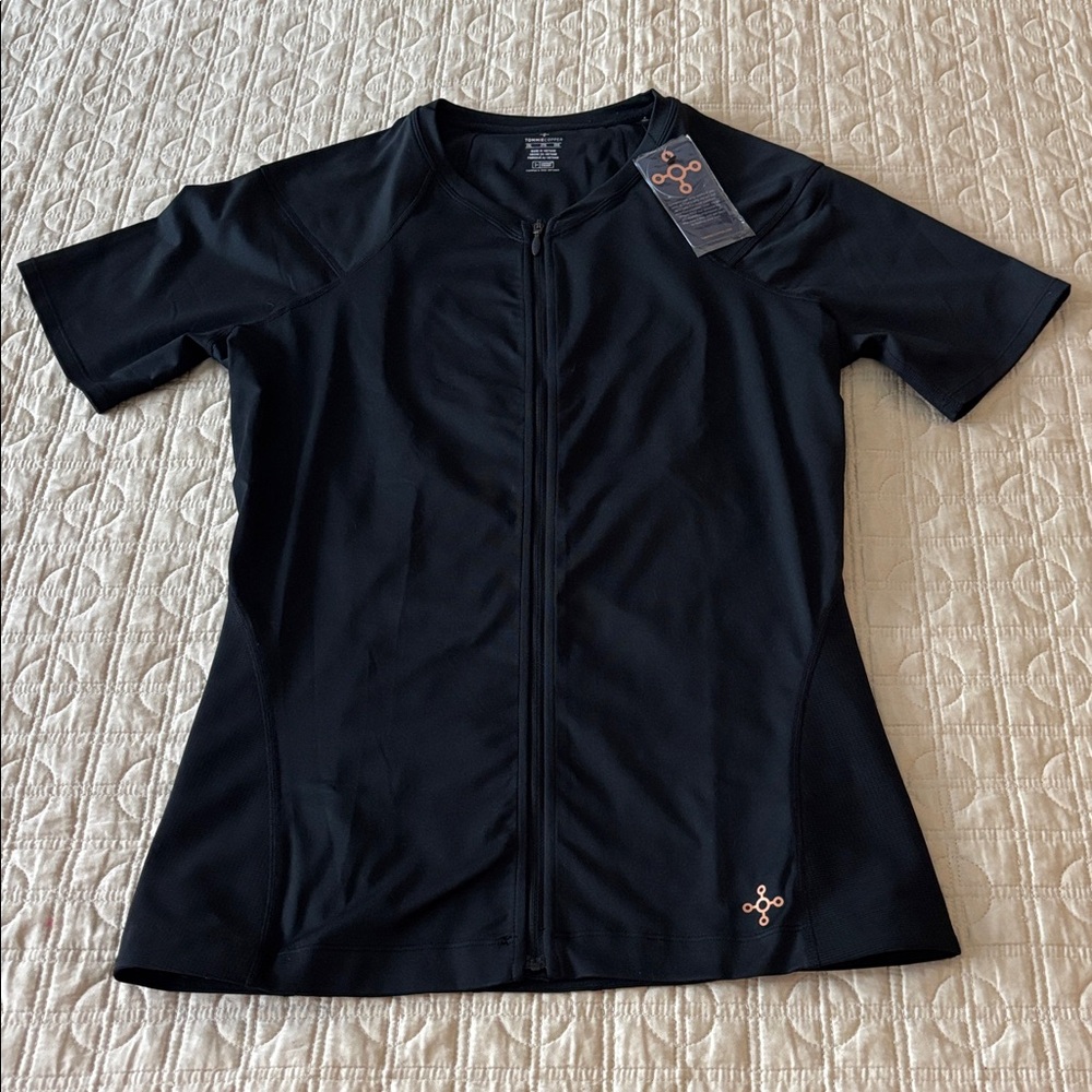 Tommie Copper Full Back Support Shirt | Men's Short Sleeve 2XL, Black, NWT